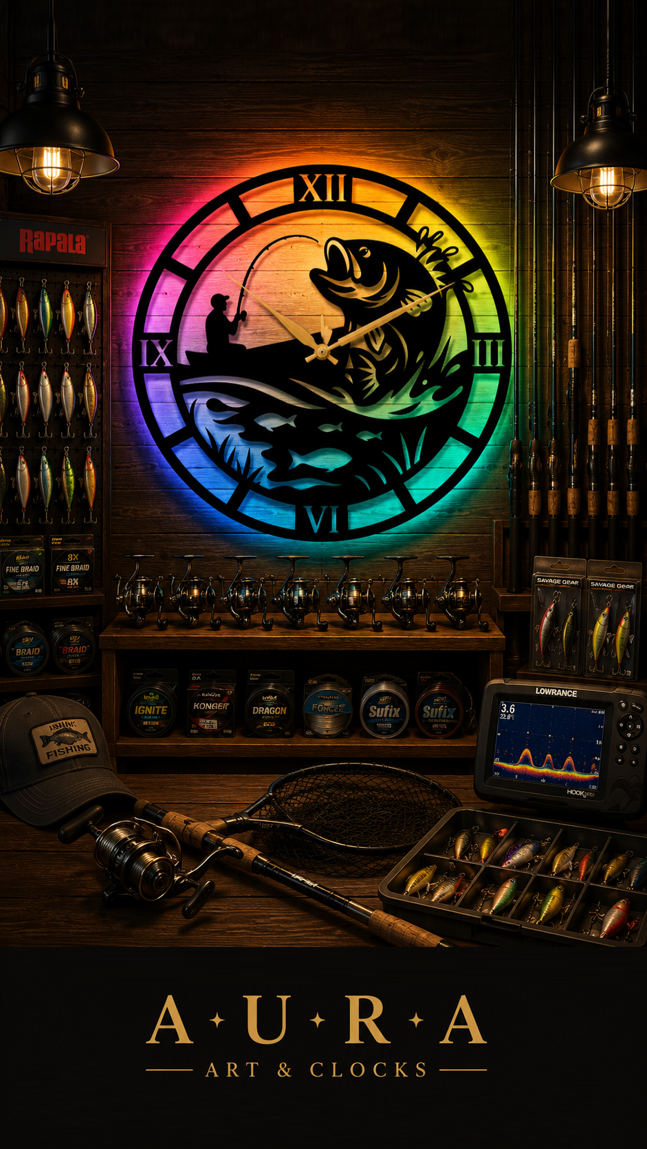 ZEGAR AURA HOBBY - WĘDKARZ