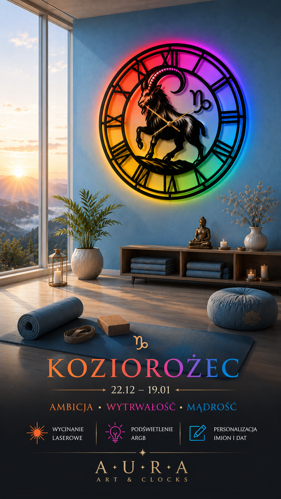 ZEGAR AURA ZODIAC - KOZIOROŻEC